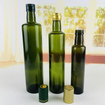 Bouteille épaisse de compte-gouttes d'huile d'olive de mur, bouteille durable ronde/de place olive d'huile fournisseur