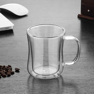 la tasse en verre du double mur 220ml/420ml a isolé le courant ascendant pour le thé/café fournisseur