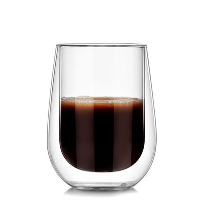 180ml/250ml tasse en verre isolée, doubles tasses de café résistantes à la chaleur de mur fournisseur