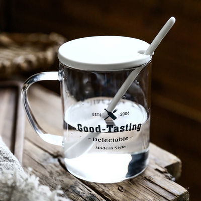 500ml tasse en verre claire faite main, tasse de café réutilisable en verre de style nordique fournisseur