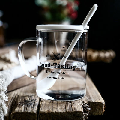 500ml tasse en verre claire faite main, tasse de café réutilisable en verre de style nordique fournisseur