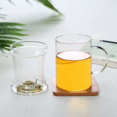 tasse en verre d'Infuser du thé 14oz/420ml avec la tasse durable de thé de feuilles mobiles de couvercle fournisseur