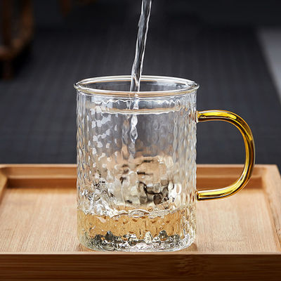 Ensembles de tasse d'Infuser de thé en verre de pyrex de preuve de chaleur avec le métier soufflé par main de couvercle fournisseur