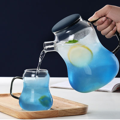 Carafe en verre faite main avec la tasse, grande carafe de l'eau pour la maison/restaurant fournisseur