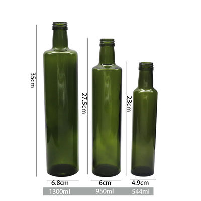 Capacité adaptée aux besoins du client par Pourer en acier de couvercle à visser d'olive de bouteille en verre noire d'huile fournisseur