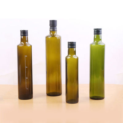 Bouteille d'huile d'olive d'antiquité de catégorie comestible, bouteilles en verre sans plomb de sauce au vinaigre fournisseur