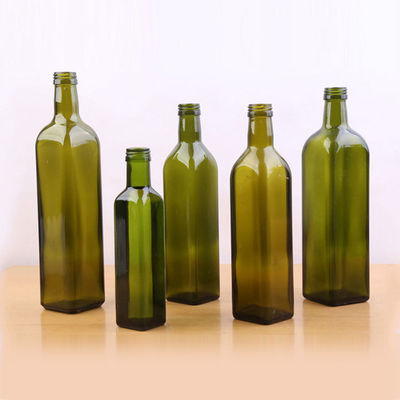 Bouteille d'huile d'olive d'antiquité de catégorie comestible, bouteilles en verre sans plomb de sauce au vinaigre fournisseur