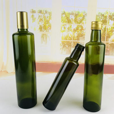 Aucun support après-vente en verre rond d'OEM de preuve de la poussière de bouteille d'huile d'olive de bec d'égouttement fournisseur