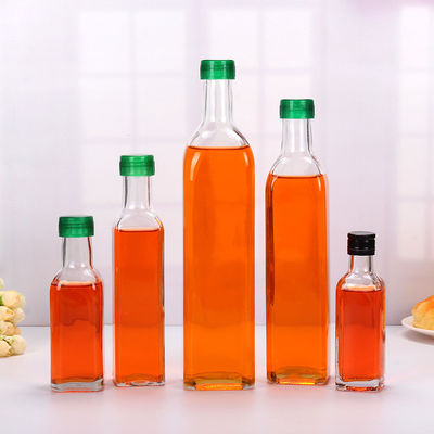 Bouteille portative de stockage de cuisine, petites bouteilles en verre de chapeau scellé pour l'huile d'olive fournisseur