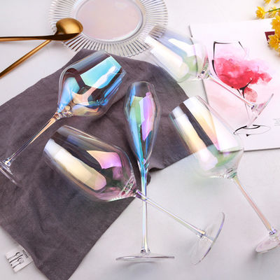 Verre de vin plaqué d'arc-en-ciel, ensemble transparent de décanteur en verre de vin de Bourgogne fournisseur