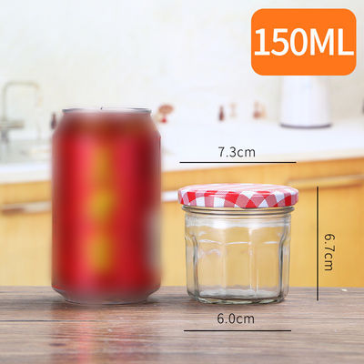 Vide en verre de pot de confiture de conception de client pour rond de couvercle de vis de miel formé fournisseur