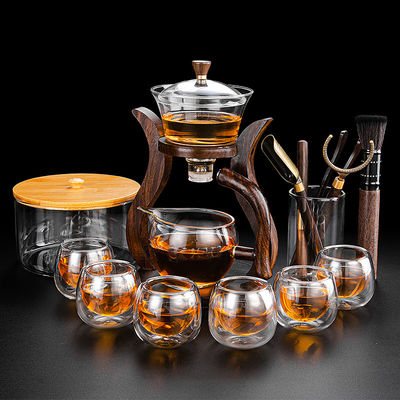Tasse en bambou d'Infuser de thé en verre de Borosilicate de support fournisseur