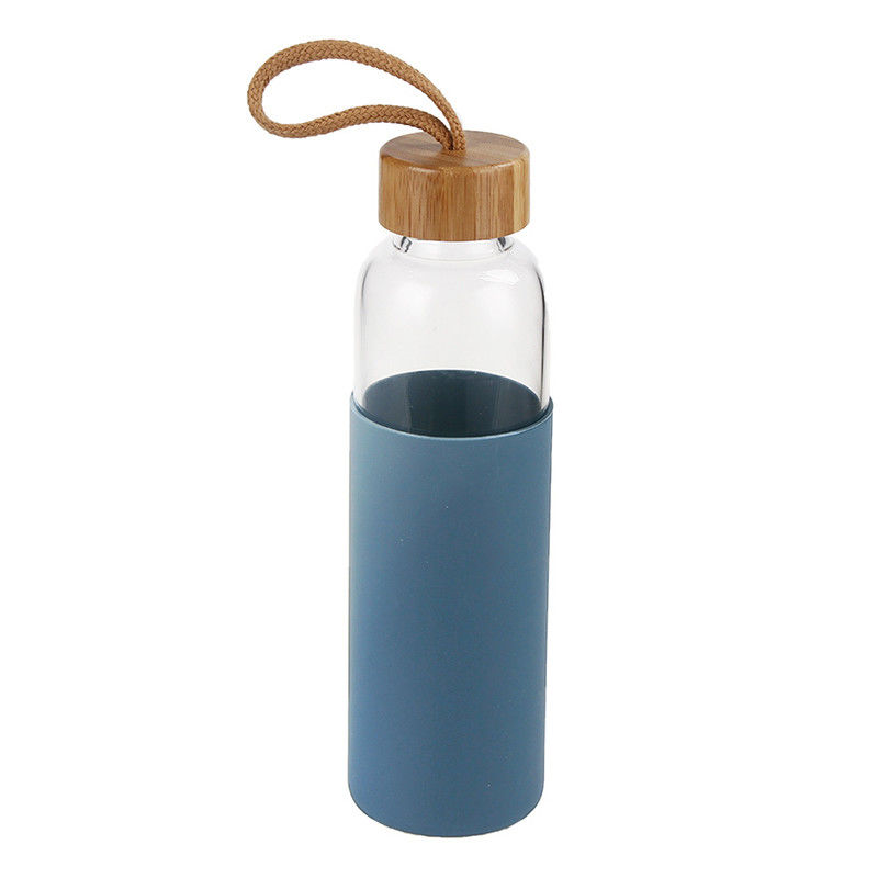 Conception ouverte de bouche de bouteille d'eau en verre portative non toxique facile à porter fournisseur