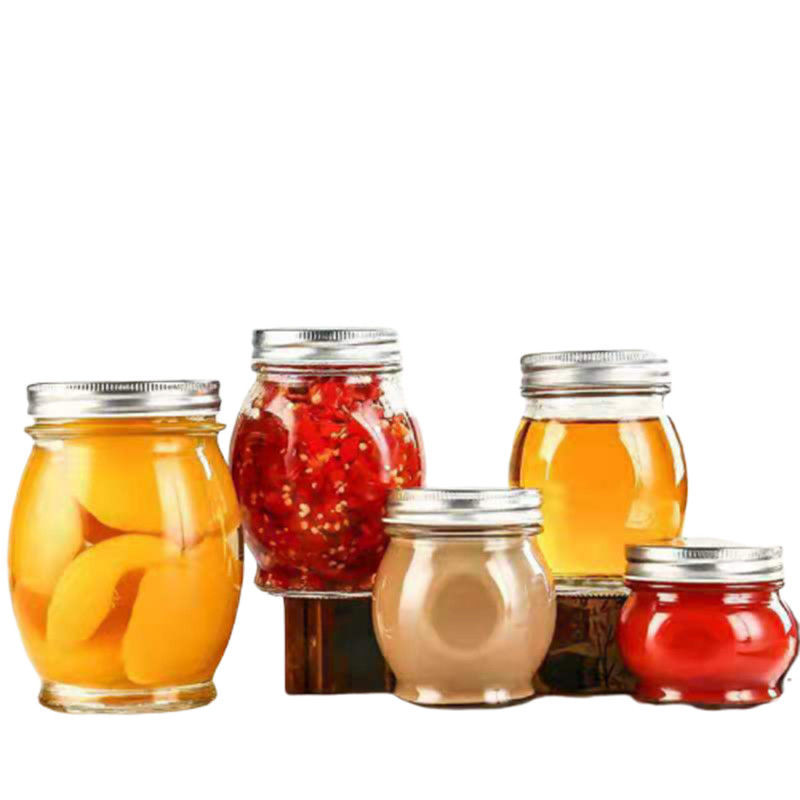 Le pot en verre de miel d'espace libre de conteneur de nourriture avec la couverture BPA en métal libèrent réutilisable fournisseur