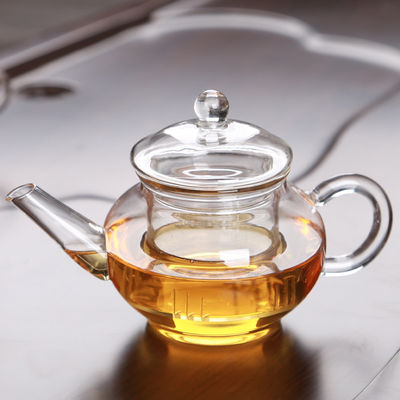 Théière en verre saine d'Infuser de thé, résistante à la chaleur toute la théière en verre avec le filtre fournisseur