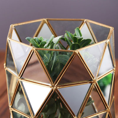 16 * 14 * 40cm planteur décoratif, métal/mini-serre géométrique Glassless fournisseur