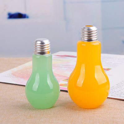 Bouteille en verre de boisson de forme d'ampoule avec la capacité de couvercle/client de pailles fournisseur