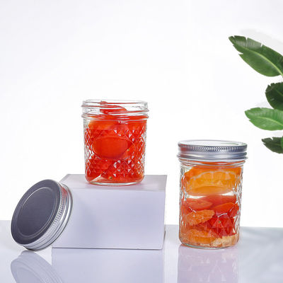 Gelez le pot en verre de conserves au vinaigre de nourriture, pots clairs en verre d'espace libre du caviar 4oz/8oz fournisseur