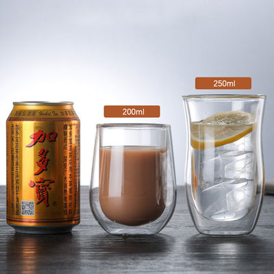Couleur transparente adaptée aux besoins du client élevée de conception de tasse de café en verre de pyrex de Borosilicate fournisseur