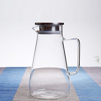 Broc en verre de l'eau de couvercle résistant au feu de filtre pour des parties faciles à nettoyer fournisseur