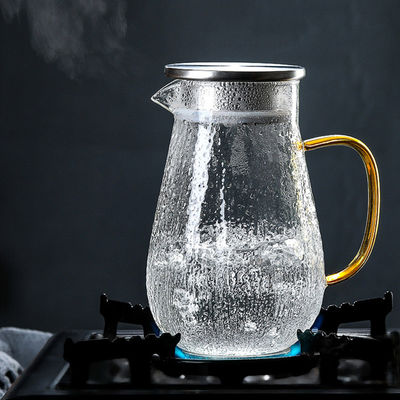 Broc en verre libre de réfrigérateur d'égouttement, bouteille d'eau de carafe de bec de preuve de flaque fournisseur