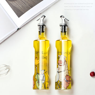 Bouteille en verre vide d'huile de l'olive 8.5oz/250ml avec les becs de versement de distributeur fournisseur