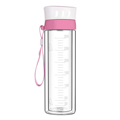 La haute bouteille d'eau en verre de Borosilicate avec l'échelle BPA libèrent résistant à la chaleur fournisseur